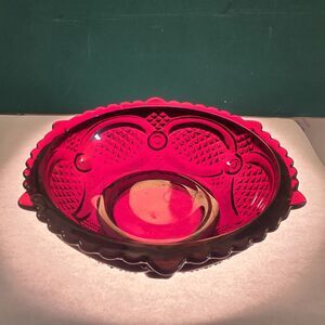 2 Avon 1876 Cape Cod Ruby Red Collection Dessert Fruit Bowl 5.5" Diameter